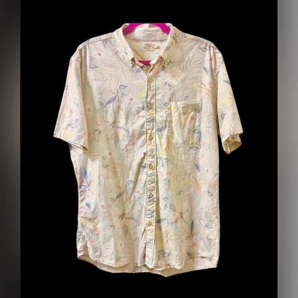 Faherty Other - Faherty Men's Floral Button Down Shirt - Cream and Blue